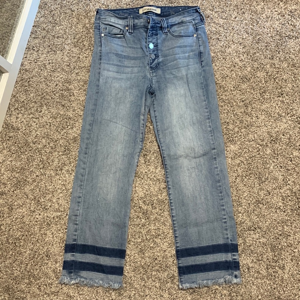 Liverpool crop straight jeans